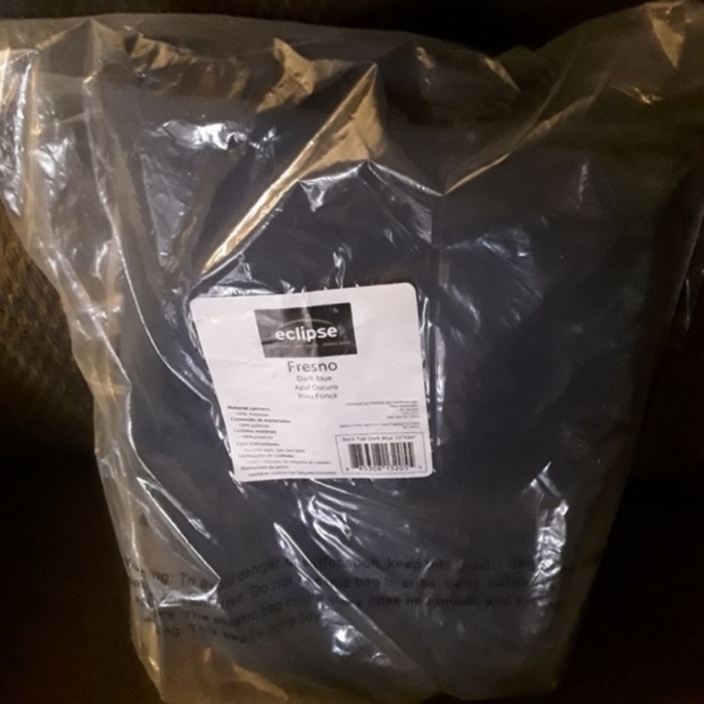 Eclipse Fresno Back Tab Curtains 52"×84" dk blue   - Picture 7 of 7